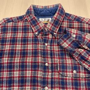 VTG Pendleton Lobo Plaid Flannel Shirt Men's Sz Large 100% Virgin Wool USA